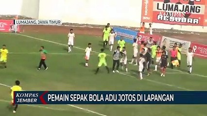 Download Video: Pemain Sepak Bola Bojonegoro dan Malang Adu Jotos di Lapangan