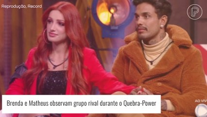 'Power Couple Brasil': Matheus alerta Brenda sobre 'arapuca' e especula crise do grupo rival