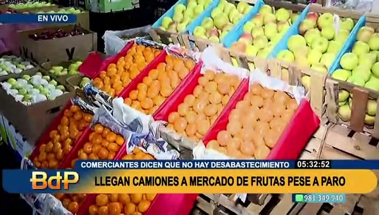Llegan camiones a Mercado de frutas pese a paro: "No hay desabastecimiento" dicen comerciantes