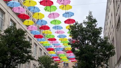 Umbrella Project: installation of 200 multi-coloured umbrellas returns to Liverpool city centre