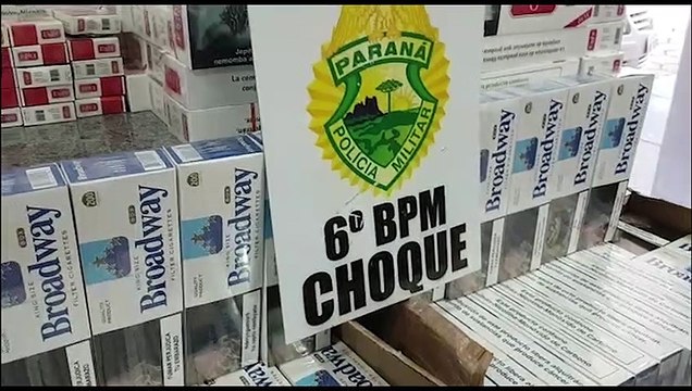Choque apreende cigarros contrabandeados em ônibus de linha