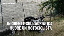 Incidente sull'Adriatica, muore un motociclista