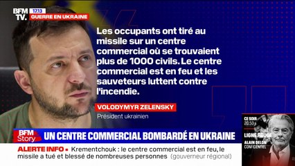 Un centre commercial "très fréquenté" bombardé en Ukraine