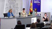Isabel Rodríguez impide a Irene Montero responder a la pregunta de un periodista sobre lo ocurrido en la valla de Melilla