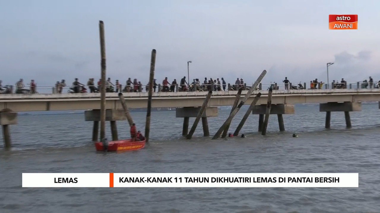 Lemas | Kanak-kanak disyaki lemas ketika mandi di Pantai Bersih
