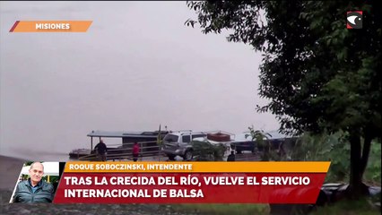 Tras la crecida del río, vuelve el servicio internacional de balsa