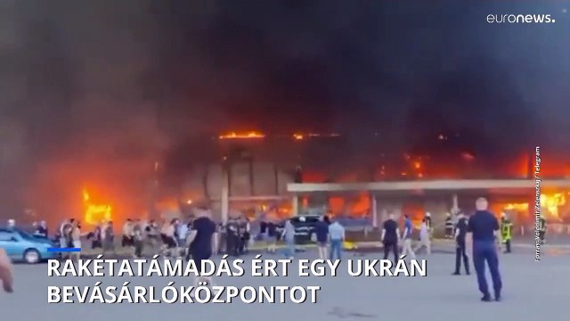 Rakétatámadás ért egy ukrán bevásárlóközpontot, legalább ketten meghaltak, húszan megsebesültek