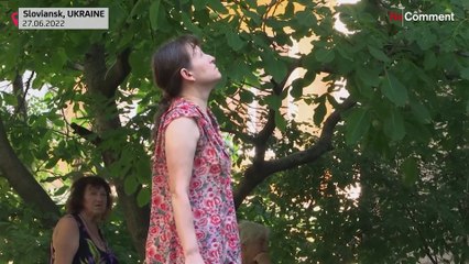 شاهد: انفجار في مدينة سلوفيانسك الأوكرانية بواسطة قنبلة عنقودية