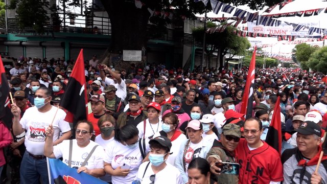 Militantes Sandinistas conmemoran el 43 aniversario del Repliegue al Vapor