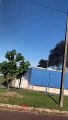 Incêndio atinge barracão na PR-323, perto do Parque de Exposições de Umuarama