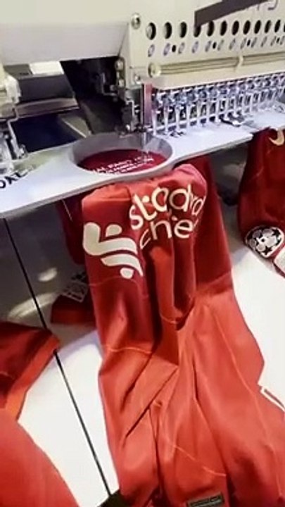 PROSES BORDIR JERSEY LIVERPOOL VS REAL MADRID