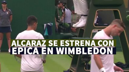 El debut de Carlos Alcaraz en Wimbledon: épica y resistencia