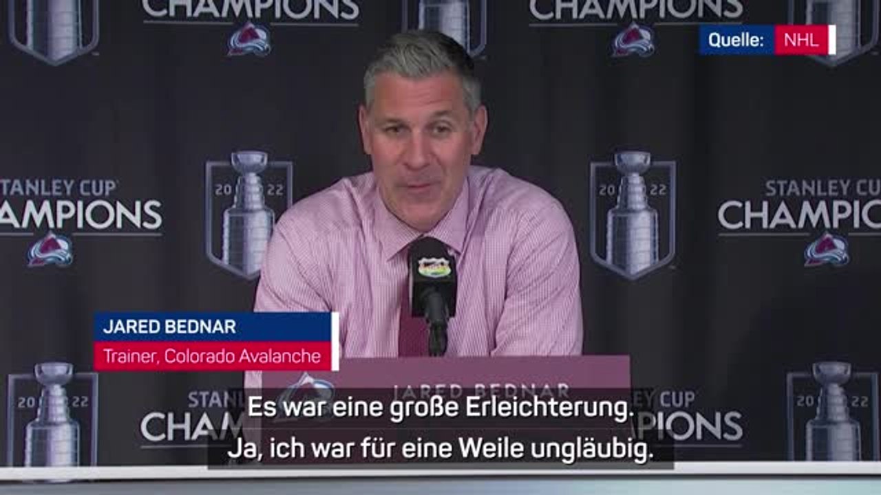 Bednar zu Stanley-Cup: 'Eine große Erleichterung'