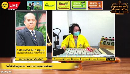 กระทำความรุนเเรงต่อเด็ก : กฎหมายชายคา ปัญหาชาวบ้าน โดย สำนักงานอัยการสูงสุด : 27 มิ.ย. 65