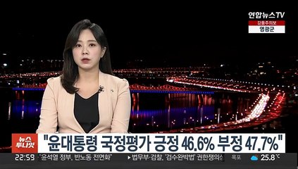 리얼미터 "윤대통령 국정평가, 긍정 46.6% 부정 47.7%"