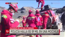 Bomberos halla una mochila con Bs 59.000 en interior del vehículo que sufrió accidente en la Cumbre