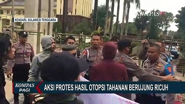 Aksi Protes Hasil Otopsi Jenazah Tahanan di Polres Muna Berujung Ricuh!