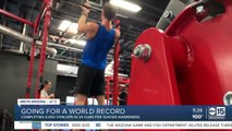 Valley man attempts to break chin-up record to raise money for suicide awareness