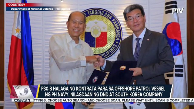 P30-B halaga ng kontrata para sa offshore patrol vessel ng PH Navy, nilagdaan ng DND at South Korea company