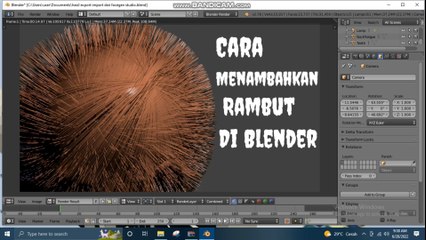 cara menambahkan rambut di blender
