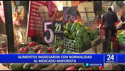 Mercados de Lima se encuentran abastecidos tras inicio de paro de transportistas