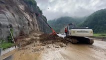 Bolu Dağı Tüneli İstanbul istikameti heyelan nedeniyle ulaşıma kapatıldı (3)