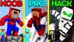 Minecraft Battle NOOB vs PRO vs HACKER SPIDERMAN TURNING CHALLENGE  Animation