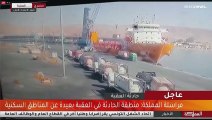 شاهد: لحظة انفجار صهريج الغاز السام في ميناء العقبة بالأردن