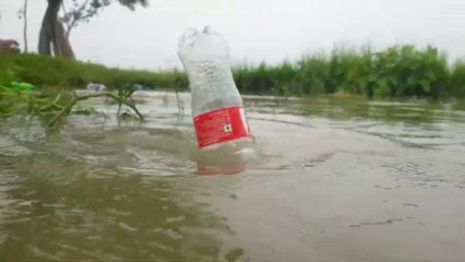 Amazing Fishing Video  Smart Village Boy Catching Big Fish In Pond Using Plastic Bottle Trap