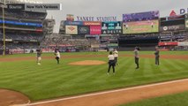 Canelo and GGG throw ceremonial pitch at Yankees Stadium