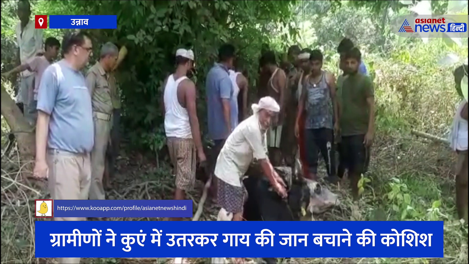 गांव के प्राचीन कुएं में गाय गिरने से मचा हड़कंप, कई घंटों की मशक्कत के बाद निकाला गया बाहर