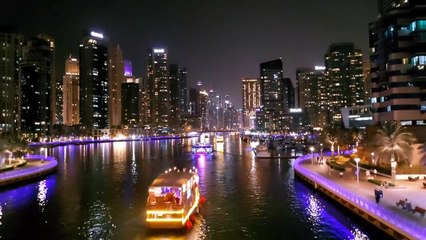 DUBAI at Night BEAUTIFUL  ,  Marina Dubai Walking Tour 2022 