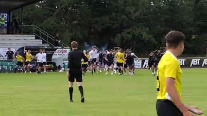 Der Jubel der U17 des 1. SC Göttingen 05 nach dem  Pokalsieg