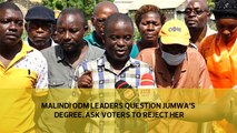 Malindi ODM Leaders question Jumwa’s degree, ask voters to reject her