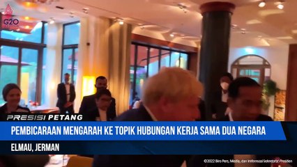 Presiden Joko Widodo bertemu dengan Perdana Menteri Inggris di Schloss Elmau, Jerman