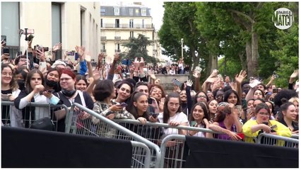 Avec Kim TaeHyung, alias V de BTS, au défilé Celine