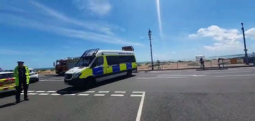 Emergency services attending crash on Eastney Esplanade, Southsea
