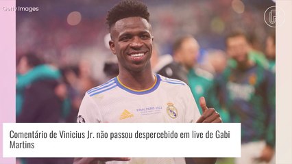 Jogador Vinicius Jr. surpreende Gabi Martins com mensagem e levanta suspeitas de romance. Veja!