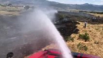 Otluk alanda çıkan yangında 10 dönüm arazi zarar gördü