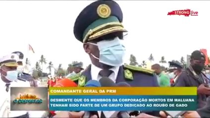 Veja o vídeo| BERNADINO RAFAEL DESMENTE QUE OS MEMBROS DA CORPORAÇÃO MORTOS EM MALUANA TENHAM SIDO PARTE DE UM GRUPO DEDICADO AO ROUBO DE GADO