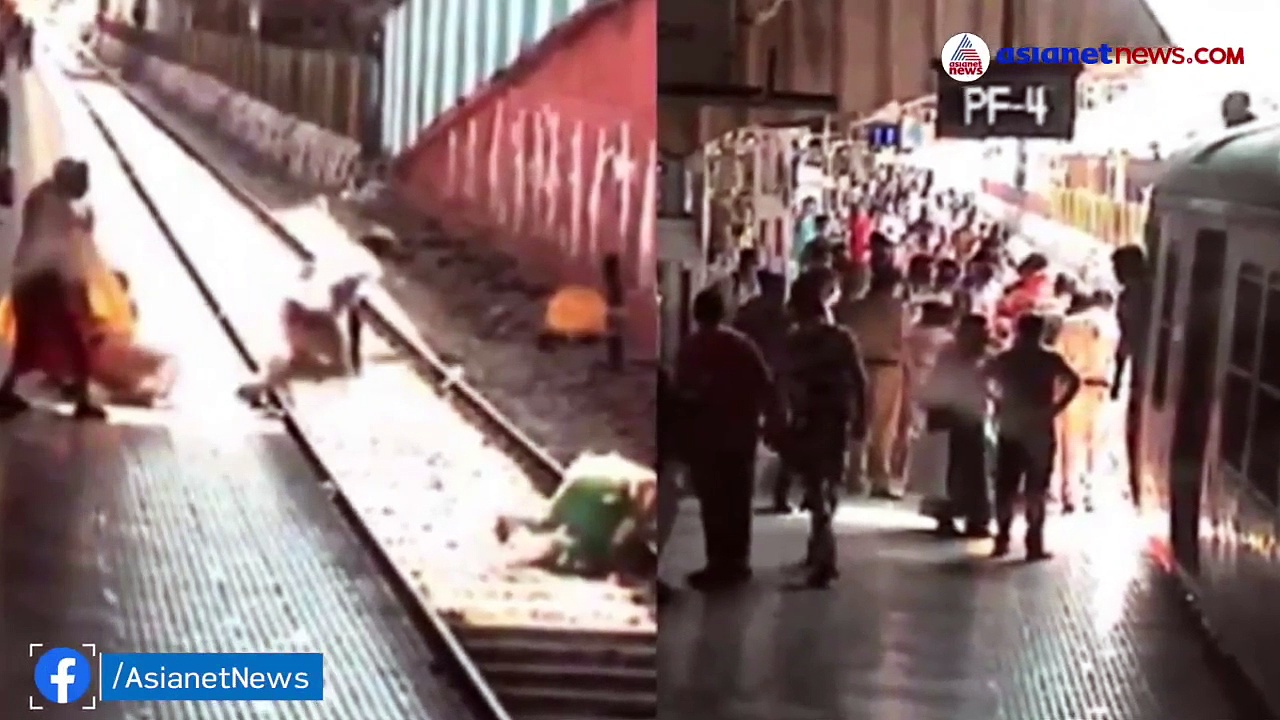 പൊലീസ് പിടിയിൽനിന്ന് രക്ഷപെടാൻ ചാടിയത് ട്രെയിനിന് മുന്നിൽ; ഒടുവിൽ ജീവൻ രക്ഷിച്ചത് പൊലീസ്