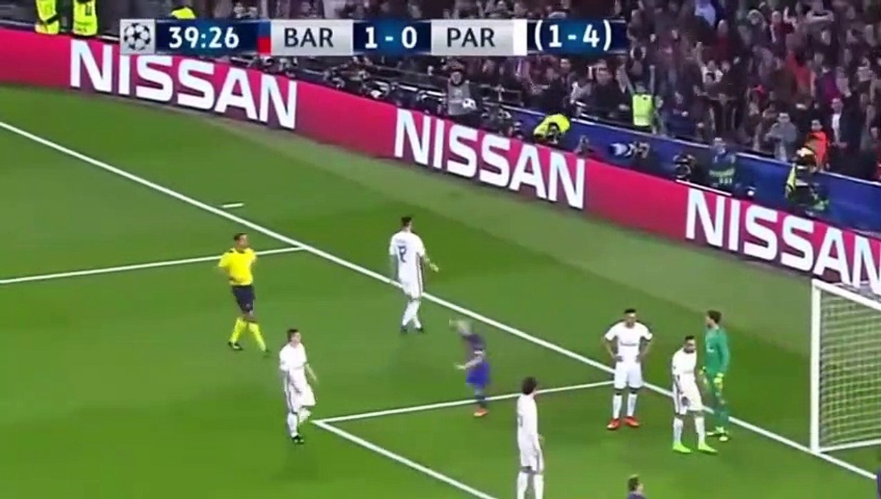 اهداف مباراة برشلونة وباريس سان جيرمان 6 1 تعليق عصام الشواليHD  الاهداف كاملة   دوري الابطال(480P)