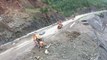 Son dakika haberleri: KASTAMONU - Selde hasar gören Kastamonu-İnebolu Yolu'nda onarım çalışmaları havadan görüntülendi