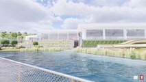 La future nouvelle piscine de l'Orient à Tournai. Vidéo d'AAVO Architects.