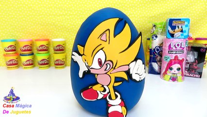 Gabby Gabby Vs Spider-Man y un Huevo Sorpresa Gigante de Super Sonic con LOL Hairgoals Pikachu Deadpul +