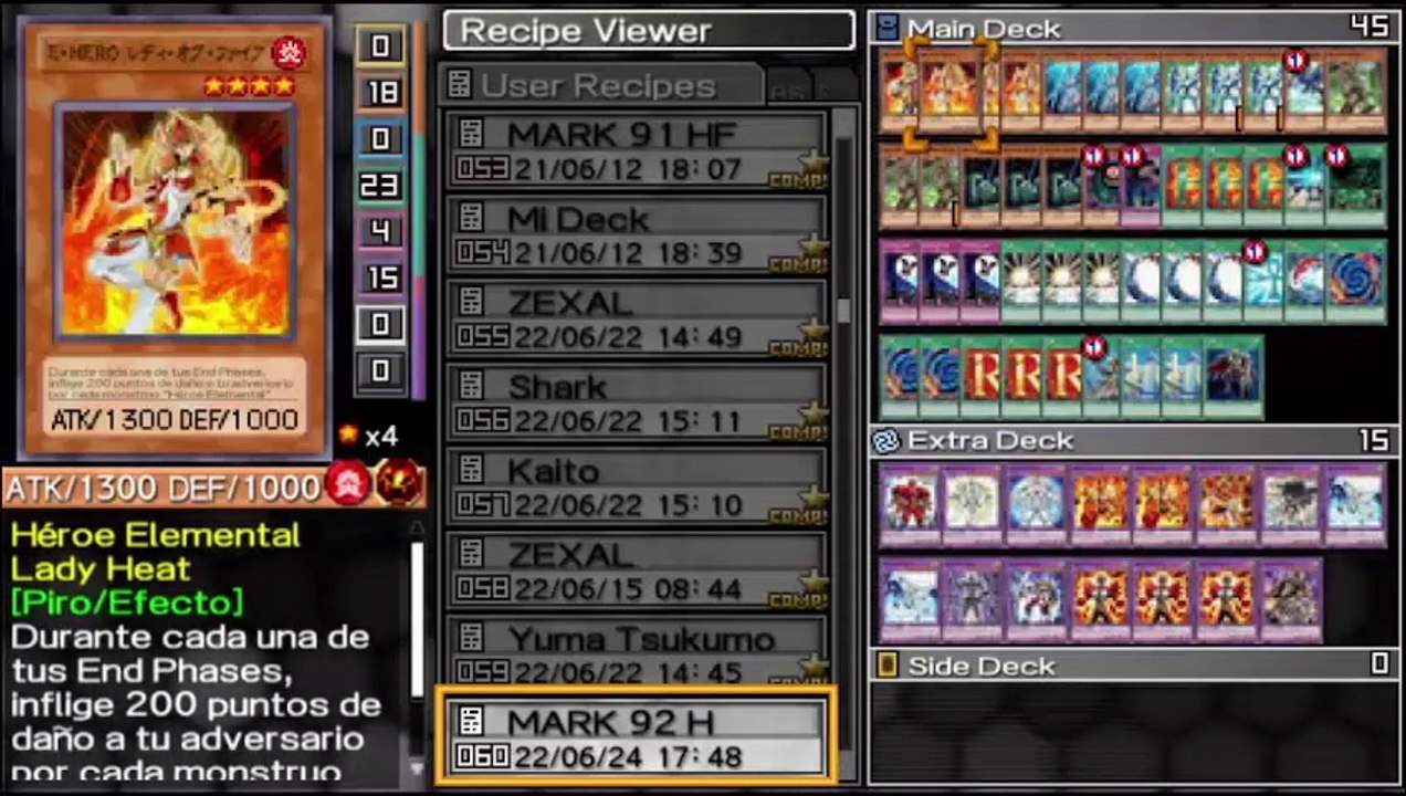 Yu-Gi-Oh! 5D's Tag Force 6 Español - HERO Deck Profile #invocacionporfusion  #yugiohgx #decks