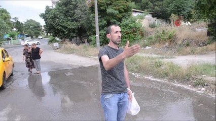 Boşa akan su yolları göle çevirdi, vatandaş tepki gösterdi