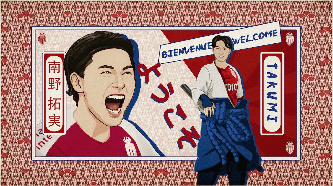 ✍ TAKUMI MINAMINO EST ROUGE ET BLANC - AS MONACO