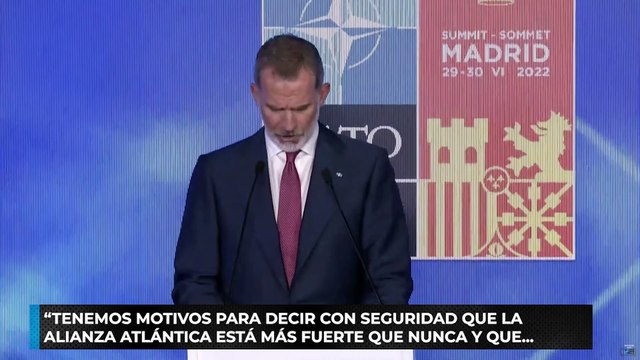 Felipe VI critica la «intolerable agresión» de Rusia y reivindica la OTAN como «referencia de libertad»