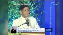 President-elect Marcos at Vice Pres.-elect Duterte, dumalo sa panunumpa ng elected officials sa Cebu | Saksi